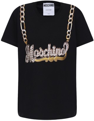 Moschino Logo Chain Print T-shirt