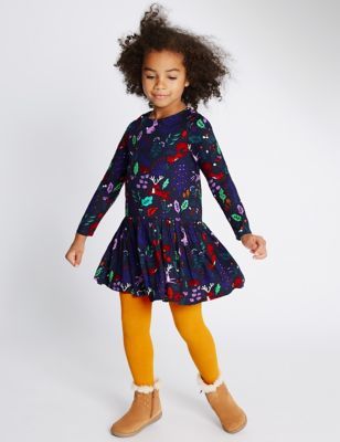 Marks and Spencer 2 Piece Dress with Tights (1-7 Years)