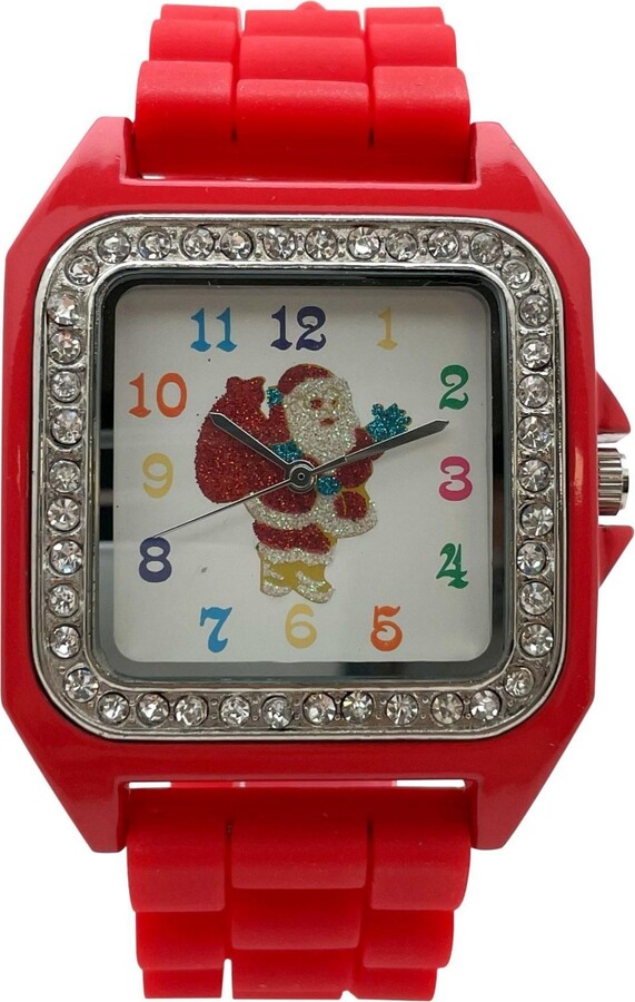 Olivia Pratt Red Merry Christmas Silicone Band Themed Women Watch