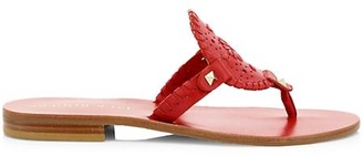 Jack Rogers Georgica Lasercut Braided Leather Sandals