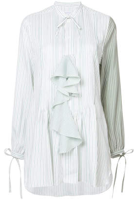 J.W.Anderson ruffle front striped blouse