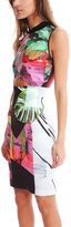 Thumbnail for your product : Clover Canyon Painted Garden Mandarin Collar Cutout Dress