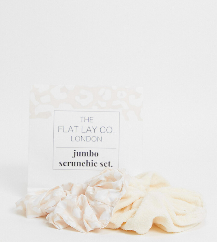 Flat Lay Company The Flat Lay Co. X ASOS Exclusive Neutral Jumbo Scrunchie Set ShopStyle Hair