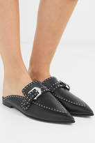 Thumbnail for your product : Givenchy Studded Leather Slippers - Black