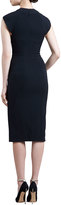 Thumbnail for your product : J. Mendel Cutout Cap-Sleeve Dress, Black