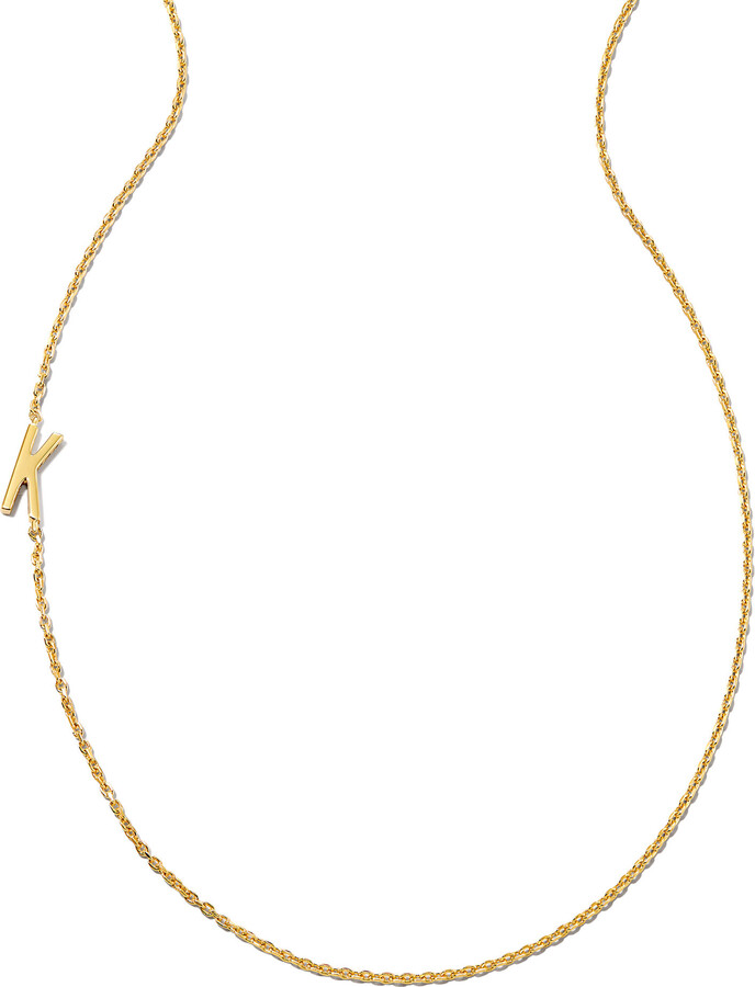 Kendra Scott Letter K Inline Initial Necklace in 18k Gold Vermeil | Metal