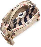 Thumbnail for your product : Fendi Peekaboo Embellished Floral-Print Leather Satchel