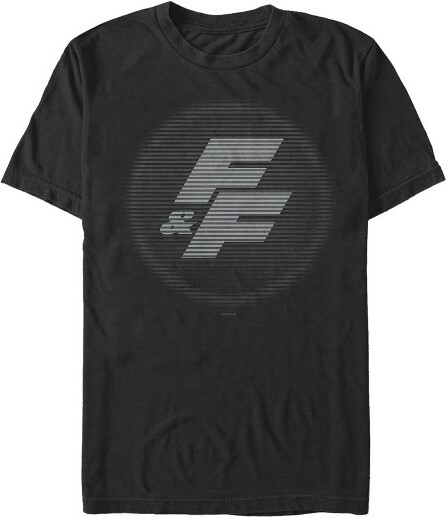 Universal Men'sFast&FuriousStripedFFLogoT-Shirt-Black-3XLarge