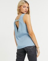 Thumbnail for your product : Vila sleeveless t-shirt in blue