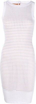 Genny Sleeveless Open-Knit Mini Dress