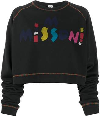 Missoni cropped logo print sweatshirt