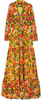 Thumbnail for your product : Saloni Alexia Tiered Floral-print Silk-chiffon Maxi Dress