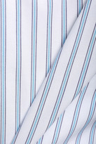 Thumbnail for your product : Claudie Pierlot Bay Bow-detailed Striped Cotton-poplin Blouse