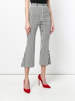 Thumbnail for your product : Dolce & Gabbana Flared Striped Cropped Trousers