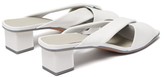 Thumbnail for your product : Gray Matters Loop Crossover Leather Mules - White
