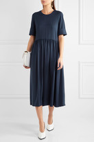 Thumbnail for your product : Jil Sander Cotton-blend Jersey Midi Dress - Navy