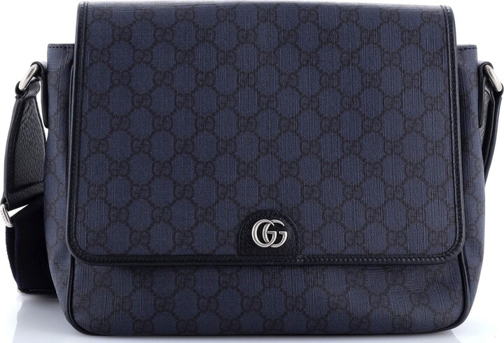 Gucci Ophidia Flap Messenger Bag GG Coated Canvas Medium