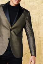 Thumbnail for your product : boohoo Metallic Jacquard Suit Jacket With Satin Lapel