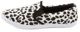 Thumbnail for your product : Charlotte Russe Dalmatian Print Canvas Slip-On Flats