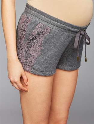 A Pea in the Pod Under Belly French Terry Maternity Shorts