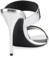 Thumbnail for your product : Giuseppe Zanotti Metallic Slide High-Heel Sandal, Gray