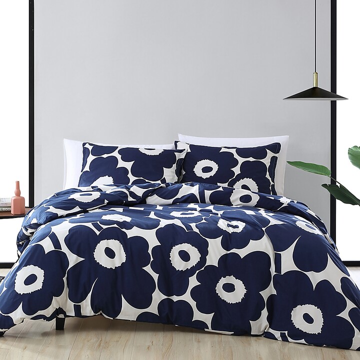 Marimekko Unikko 2-Piece Twin Comforter Set In Navy - ShopStyle