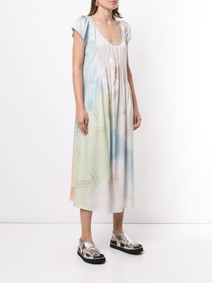Collina Strada Abstract-Print Silk Dress
