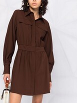 Thumbnail for your product : FEDERICA TOSI Long-Sleeve Mini Shirtdress