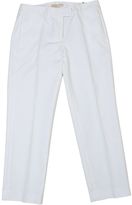 Thumbnail for your product : MICHAEL Michael Kors White Stretch Cotton Crop Trousers