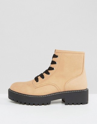 Pull&Bear Chunky Lace Up Work Boots
