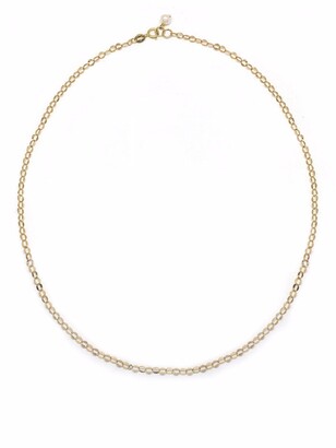 Poppy Finch 14kt yellow gold Oval Shimmer necklace