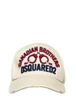 Thumbnail for your product : DSquared 1090 Embroidery Cotton Gabardine Baseball Hat
