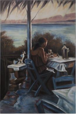 Yosemite Home Decor Cafe Days Painting on Wrapped Canvas