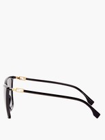 Thumbnail for your product : Fendi Baguette Cat-eye Acetate Sunglasses - Black