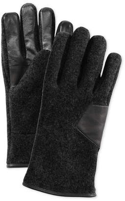 UGG Men Knit & Leather Gloves