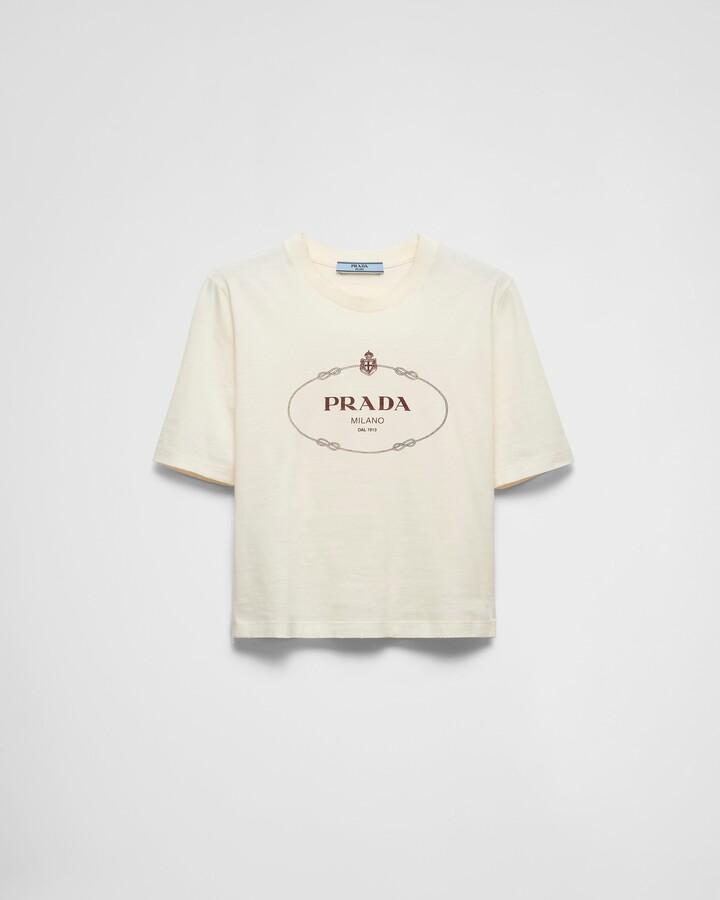 Prada Cappuccino Jersey T-Shirt