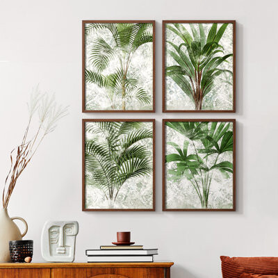 Bay Isle Home Lace Palms I Framed Print - Set of 4