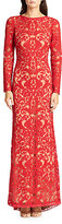 Thumbnail for your product : Tadashi Shoji Cord-Embroidered Lace Gown