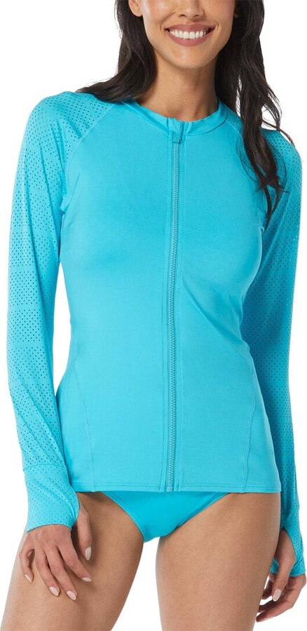 Women Long Sleeve Rash Guard, UPF 50 Back Zipper ... – Grandado