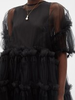 Thumbnail for your product : Noir Kei Ninomiya Frilled Mesh And Tulle-organza Dress - Black