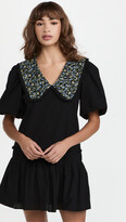 Thumbnail for your product : ENGLISH FACTORY Floral Collar Detail Mini Dress