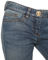 Thumbnail for your product : Balmain Biker Stretch Cotton Denim Jeans