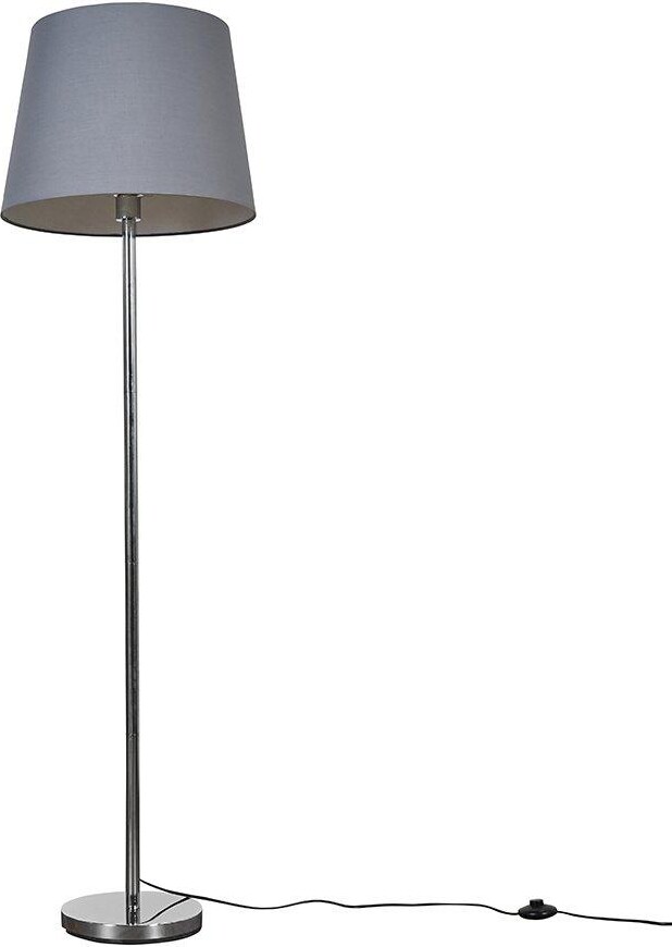 ValueLights Charlie Modern Stem Silver Floor Lamp ShopStyle