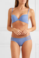 Thumbnail for your product : Calvin Klein Underwear Sculpted Stretch-jersey And Mesh Briefs - Light blue