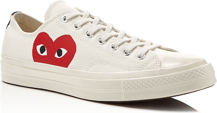 Comme des Garçons PLAY x Converse Unisex Chuck Taylor Lace Up Low Top Sneakers