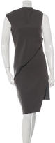 Thumbnail for your product : Helmut Lang Sleeveless Leather-Trimmed Dress