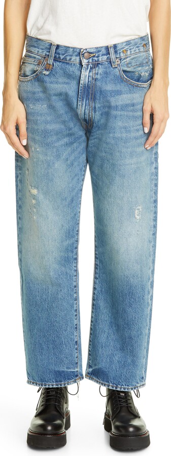 R 13 Distressed Boyfriend Jeans