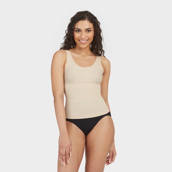 ASSETS BY SPANX Women's Flawless Finish Strapless Cupped Midthigh Bodysuit  