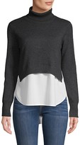 Thumbnail for your product : Brochu Walker Layered Turtleneck Cashmere Cotton-Blend Top