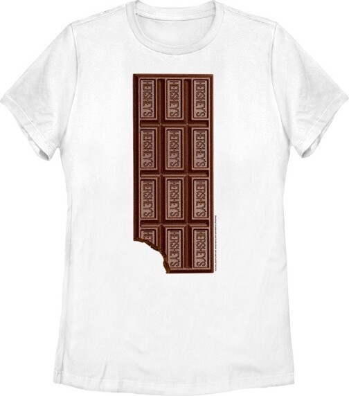 Hershey's Women'sHERSHEY'SClassicBarBiteT-Shirt-White-2XLarge